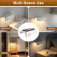 White motion-sensor LED nightlight sconce for multiple rooms, compact wall mount