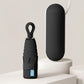 Black 5-fold capsule umbrella with carrying case, closed canopy cover