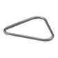 Triangular seal ring, dark gray, angled view of seal profile.