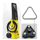 Triangular seal ring shown on a pressure washer base in a recess.