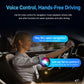 Car baby monitor voice control dashboard display while driver speaks
