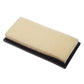 Diagonal air filter element with pleated cream paper and black plastic base