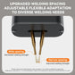 Handheld spot welder underside with adjustable pin spacing between tips