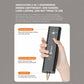 Handheld battery spot welder with curved grip, indicator light, and control buttons