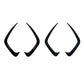 Rear wind knife decals set, four-piece layout, black finish
