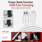 USB charging work light with cable port on handheld housing and magnetic base.