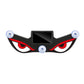 Solar car window warning light with blinking red eye design, black frame, 3 suction cups