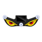 Solar car window warning light with blinking yellow eye design, black frame, 3 suction cups