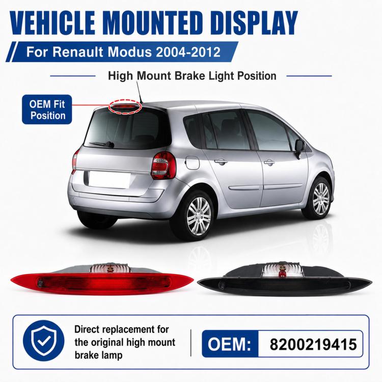 High-mount brake warning light showing rear position with red and black lenses
