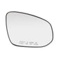Heated mirror glass with black edge trim, clear lens for side-view mirror
