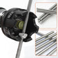 Black nut extractor drill bit adapter with hex shank, plus bolts set in inset