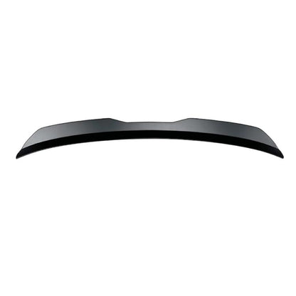 Universal rear roof spoiler, matte black curved lip