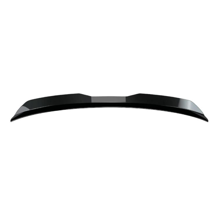 Universal rear roof spoiler, glossy black curved lip