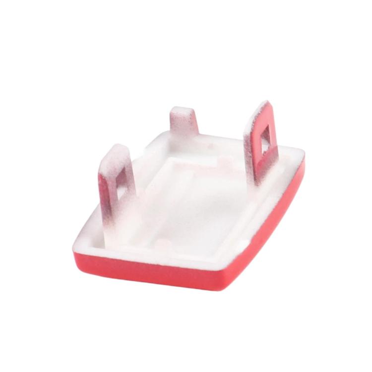 Rear camera switch button mounting housing with red trim