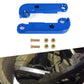 Steering lock retrofit adapter set, blue aluminum bracket with E36 marking and included hardware