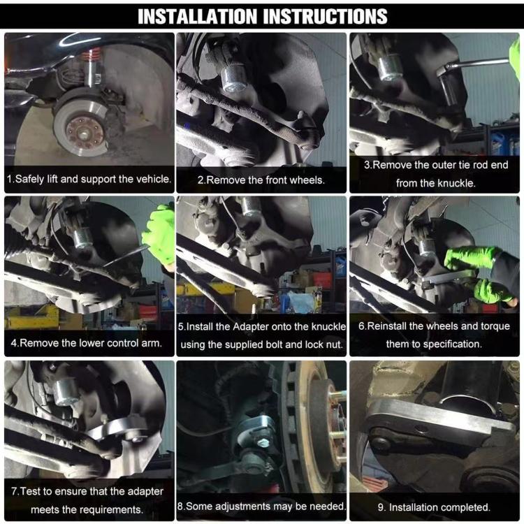 Steering lock retrofit adapter installation instructions with vehicle front steps