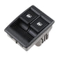Car window switch housing with two window control rockers and icons