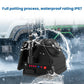 Black dash camera with lens housing and antenna, waterproof-sealed appearance.