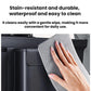 Car trunk seatback storage hanging bag with wipe-clean fabric pocket and rounded flap