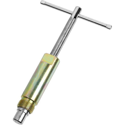 Compression sleeve puller tool with threaded coil handle and T-bar grips