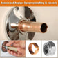 Compression sleeve puller tool removing compression ring from copper pipe fitting