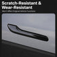 Matte black door handle grip trim, long oval cover with low sheen