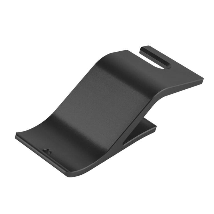 Black motorcycle tire bead installation bracket, matte finish curved support