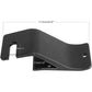 Black motorcycle tire bead installation bracket, side view with measurement markings