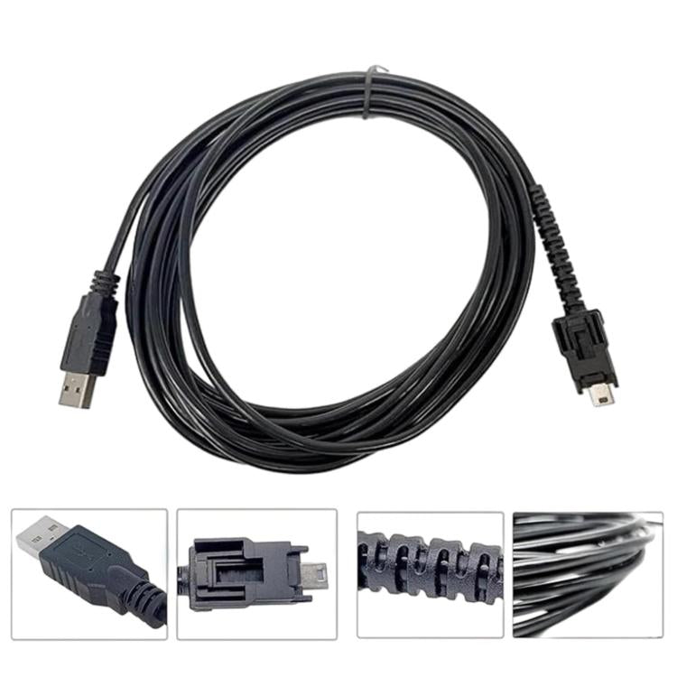Black diagnostic cable with USB connector ends and molded strain relief