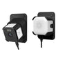 Black dual-bracket window security camera with front lens and mounting arm
