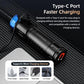 Black flashlight charging port on the body with blue accent ring