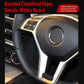 Steering wheel trim decal installed, silver accent panel on steering wheel center area
