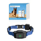 Blue GPS wireless dog fence collar with black GPS module and retail box