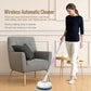 Cordless electric window cleaner with extension pole and round spinning scrub pad