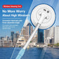 Cordless window cleaner with telescopic pole and rotating circular scrub head