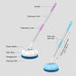 Cordless electric window cleaner parts with telescopic pole, handle, and spinning base