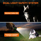 Black pet training receiver collar with dual light safety system and LED