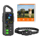 Wireless electronic pet fence training kit with black transmitter remote and receiver collar
