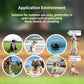 Black waterproof GPS dog training collar shown for outdoor yard and beach use