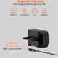 Black magnetic charging adapter for GPS dog fence collar with cable