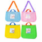 Children's mesh single-shoulder pouch set with colorful straps and front label window