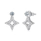 S925 sterling silver detachable moissanite stud earrings with star-shaped drops