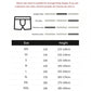 Muay Thai boxing shorts size chart with XXS to XXXL height measurements
