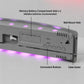 Curved LED wall clock back panel with AAA battery compartment, buttons, and cable outlet
