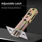 Adjustable square latch lock mechanism with mounting plate and spring parts