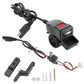 Motorcycle waterproof USB charger with red digital voltmeter display and dual QC ports