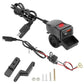 Motorcycle waterproof USB charger with red digital voltmeter display and dual QC ports
