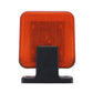 Orange translucent gate warning light with black front mounting bracket