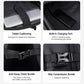 Black travel laptop backpack with built-in charging port, anti-sway chest buckle