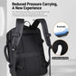Expandable laptop backpack with breathable 3D airflow back panel and padded straps, black